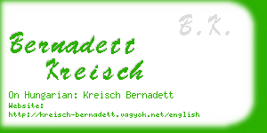 bernadett kreisch business card